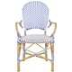 Hooper Blue/ White Indoor Outdoor Arm Chair (Set of 2) - 20.8" x 21.6" x 35" - Thumbnail 2