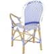 Hooper Blue/ White Indoor Outdoor Arm Chair (Set of 2) - 20.8" x 21.6" x 35" - Thumbnail 3
