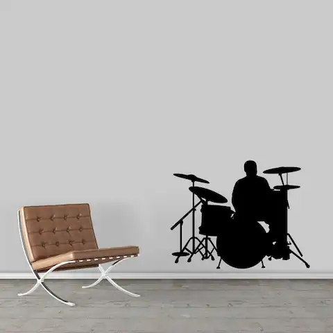 Drum Set Wall Decal