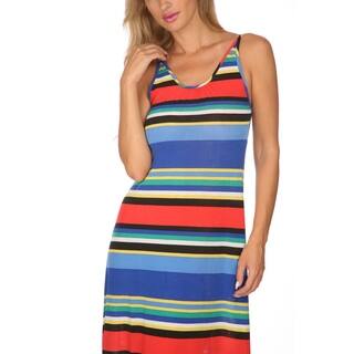Open Back Colorful Maxi Dress