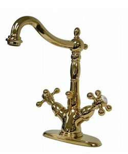 Polished Brass Centerset Bathroom Faucet