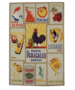 Safavieh Hand-hooked Vintage Poster Ivory Wool Rug (3'9 x 5'9)