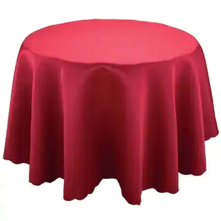 Link to Samantha Round Solid Color Tablecloth, 70-Inch, Red Similar Items in Table Linens & Decor