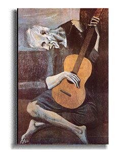 Picasso The Old Guitarist Stretched Canvas Art