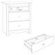 Winslow White 2-drawer and Open Cubbie Nightstand