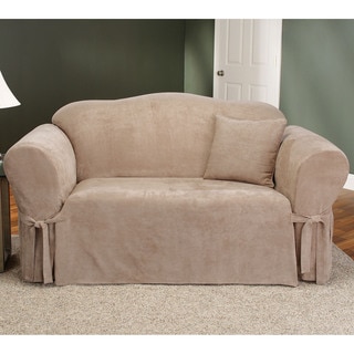 Sure Fit Smooth Suede Washable Loveseat Slipcover