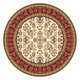 Safavieh Lyndhurst Traditional Oriental Ivory/ Red Rug (8' Round) - Thumbnail 2