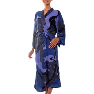 Handmade Through the Seas Women's Batik Robe (Indonesia)