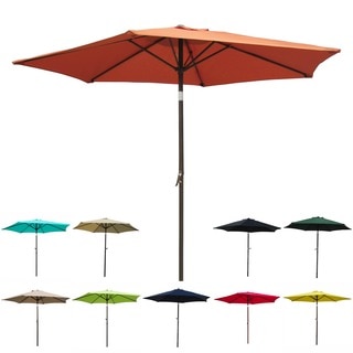 International Caravan Aluminum Tilt and Crank 8-foot Outdoor Umbrella