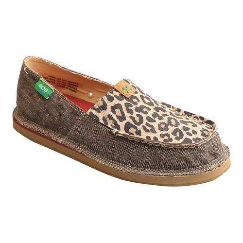 Women's Twisted X Boots WCL0001 Casual Loafer Dust/Leopard Canvas