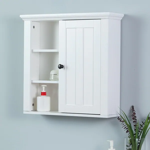 Bathroom Wall Storage Cabinet in White