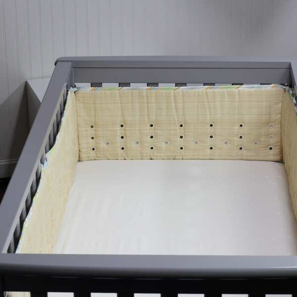 Open Air Vented Crib Bumper or Liner, Vanilla Confetti