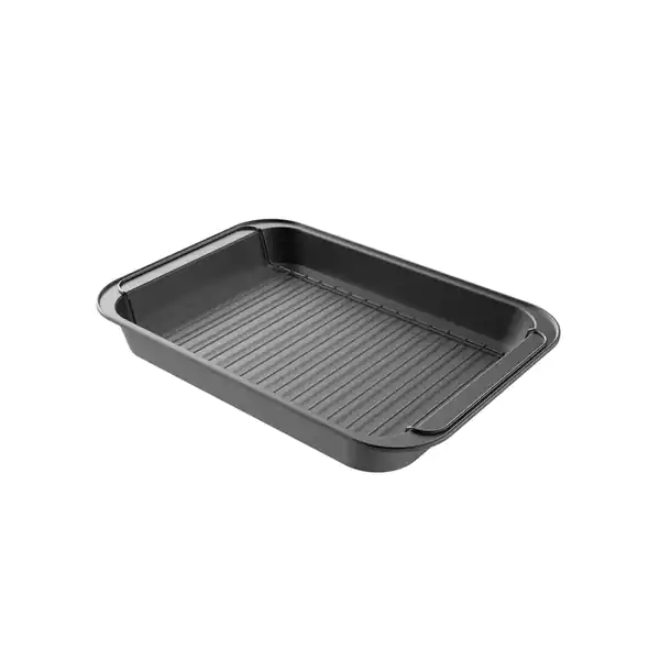 Roasting Pan with Rack Nonstick with Removable Grid by Classic Cuisine