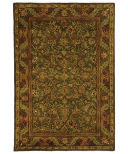 Safavieh Handmade Antiquities Kerman Charcoal Green Wool Rug (3' x 5')