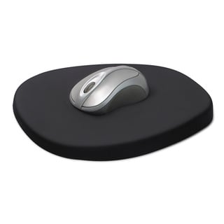 Comfortable Ergonomic Black 8.25-inch Memory Foam and Lycra Mouse Pad