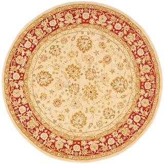 Safavieh Anatolia Handmade Ivory / Red Wool Rug (8' Round)