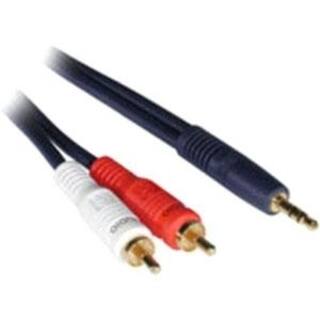 C2G 6ft Velocity One 3.5mm Stereo Male to Two RCA Stereo Male Y-Cable