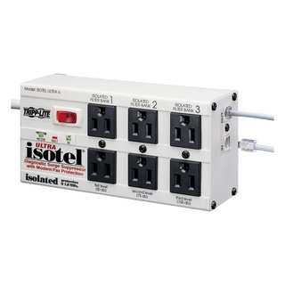 Tripp Lite Isobar Surge Protector Metal RJ11 6 Outlet 6' Cord 3330 Jo