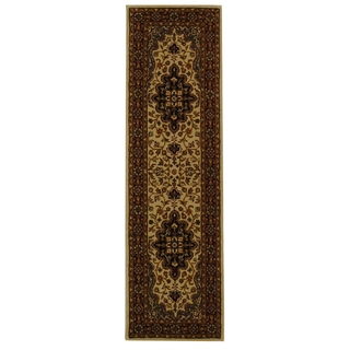 Safavieh Handmade Heritage Traditional Tabriz Ivory/ Red Wool Runner (2'3 x 10')
