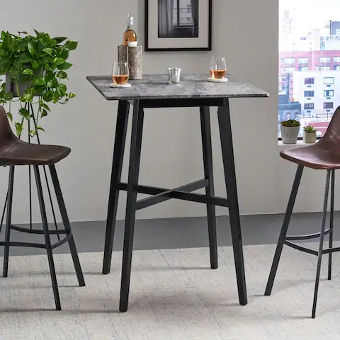 Kenilworth Modern Resin Square Bar Table by Christopher Knight Home