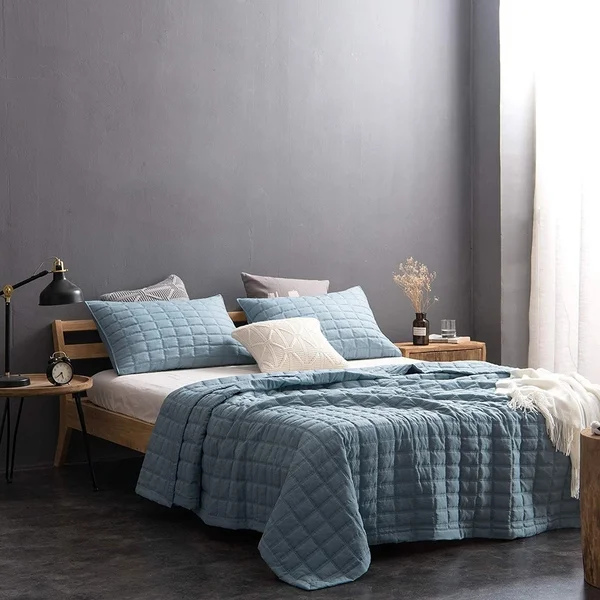 KASENTEX Quilt Set, Machine Washable, Ultra Soft, Lightweight, Stone-Washed Bedspread