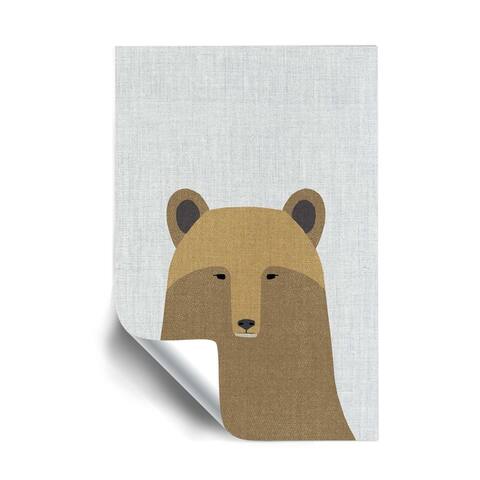 ArtWall Grizzly Bear Removable Wall Art Mural