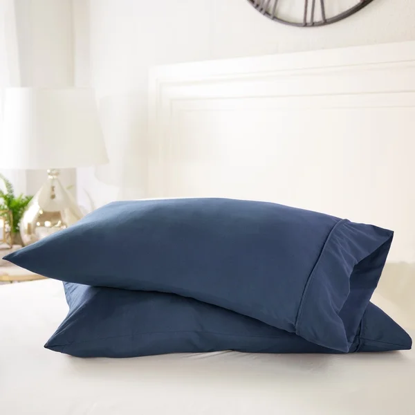 slide 2 of 26, Luxury Ultra Soft 2 Piece Pillow Case Set by Home Collection King - Midnight Blue