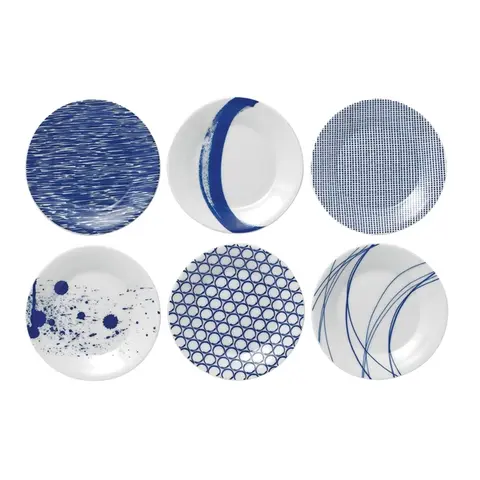 Pacific Mixed Patterns 6-piece Tapas Plates