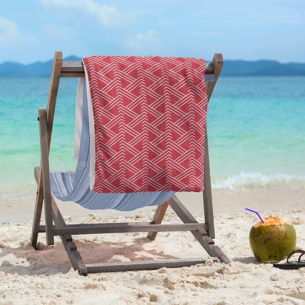 Classic Zig Zag Pattern Beach Towel - 36 x 72