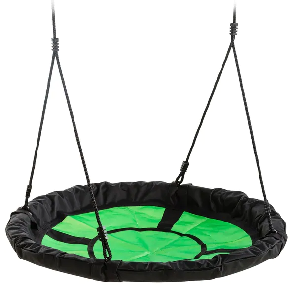 Swing-N-Slide 40" Nest Swing - Green with Black Ropes - 40" L x 40" W x 70" H - 40" L x 40" W x 70" H