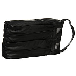 Amerileather Black Leather Golf Shoe Bag