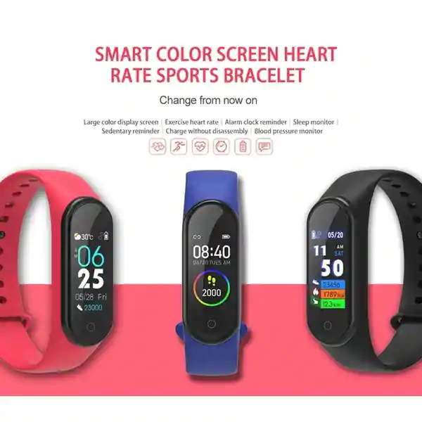 Bluetooth Smart Watch Smart Bracelet Fitness Tracker Sport Wristband Waterproof Heart Rate Blood Pressure Monitor