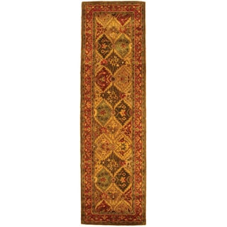 Safavieh Handmade Heritage Traditional Kerman Burgundy Wool Runner (2'3 x 8')