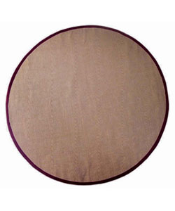 Hand-woven Cherry Brown Sisal Wool Rug (6' Round)