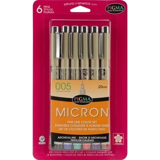 Micron Fine Lines 0.2 mm Pens (Pack of 6)