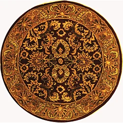 Safavieh Handmade Classic Regal Burgundy/ Gold Wool Rug (3'6 Round)