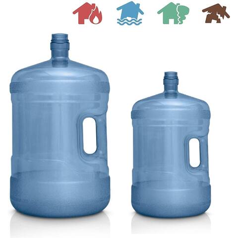 Lavo Home Emergency Supplies Water Storage Containers - 5 Gallon and 3 Gallon BPA Free Food Grade Water Jugs