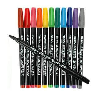 Uchida Primary Colors Brush Marker Set (Pack of 12)