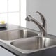 Thumbnail 1, KRAUS Single-Handle Solid Stainless Steel Kitchen Faucet with Pull Out Dual-Function Sprayer.