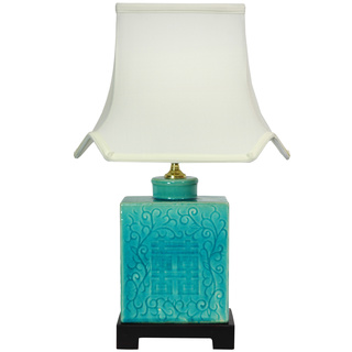 19.5-inch Turquoise Vase Lamp (China)