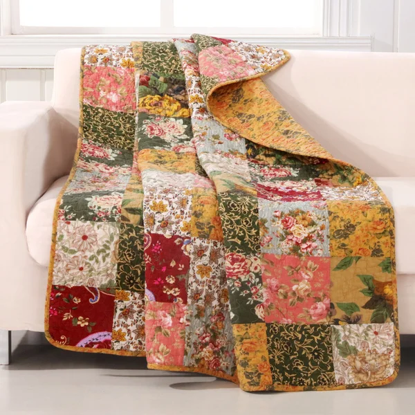 Greenland Home Fashions Antique Chic 100% Cotton Authentic Patchwork Throw Quilt