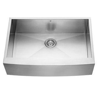 VIGO 33-inch Farmhouse Stainless Steel 16 Gauge Single Bowl Kitchen Sink