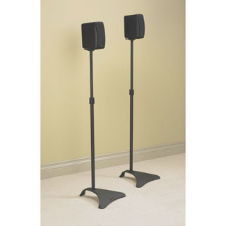 DarLiving Atlantic Adjustable Speaker Stand in Dark Titanium (Set of 2)