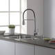 KRAUS Commercial-Style Single-Handle Kitchen Faucet with Pull Down Three-Function Sprayer