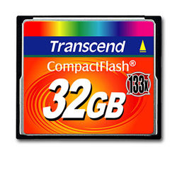Transcend 32GB 133X Compact Flash Memory Card
