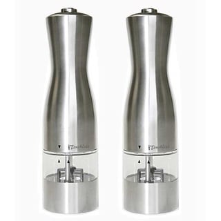 Electric Stainless Steel Salt and Pepper Mills (Pack of 2)