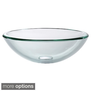 KRAUS 19 mm Thick Glass Vessel Sink in Clear