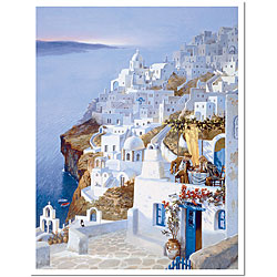 Hava 'Greece' Framed Canvas Art