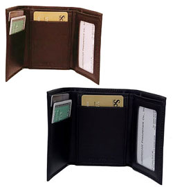 Amerileather Men's Leather Tri-fold Wallet