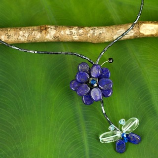 Handmade Lapis Lazuli 'Song of Summer' Choker (Thailand)
